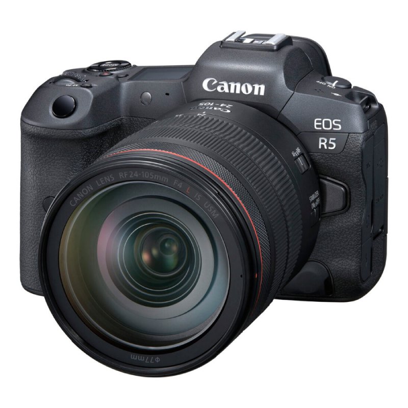 Câmera Fotográfica Digital Canon Eos R5 Mirrorless Com Lente Rf 24-105mm F/4 L Is Usm Preta