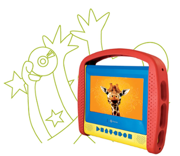 DVT-K3000, DVD/ Blu-Ray, DVD TecToy Kids DVT-K3000 / LCD 7" / Com Bateria Interna / Incluso DVD Disney