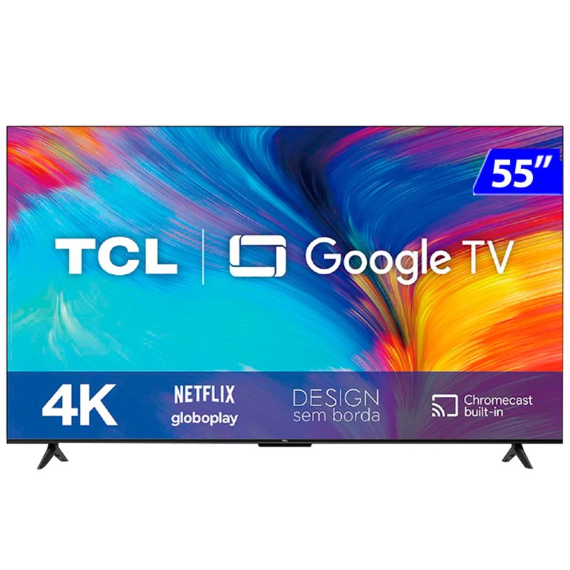 Smart Tv Tcl 55" Led 4k Hdr 55p635 Wi-fi Google Comando De Voz