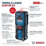 Trena a Laser Bosch GLM-25-23 Azul 25 metros