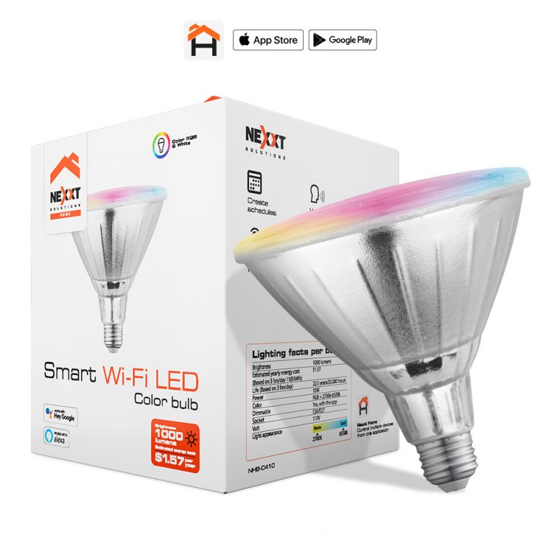 Lâmpada LED Inteligente Nexxt Home PAR38 E27 10W 127V RGB NHB-C410