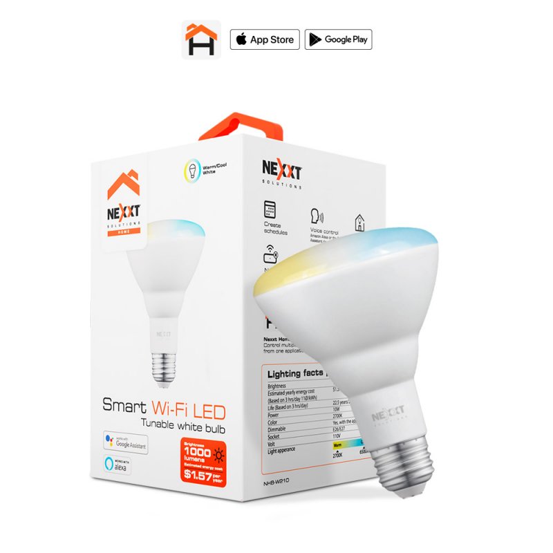 Lâmpada LED Inteligente Nexxt Home BR30 E27 10W 127V Branca Fria NHB-W210