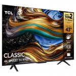 Smart TV TCL 43'' LED UHD 4K Google TV Dolby Vision Atmos Preto 43P755
