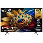 Smart TV TCL 50'' QLED UHD 4K Google TV Dolby Vision Atmos Chumbo 50C655