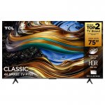 Smart TV TCL 75'' LED UHD 4K Google TV Dolby Vision Atmos Preto 75P755