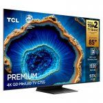 Smart TV TCL 85 QD Mini LED UHD 4K Google TV Dolby Vision IQ Chumbo 85C755