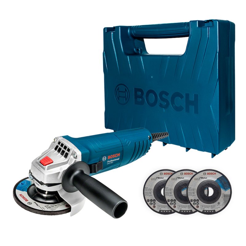 Esmerilhadeira Bosch GWS-850 850W 220V Azul com 3 Discos e Maleta
