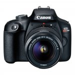 Câmera Fotográfica Digital Canon EOS Rebel T100 DSLR com Lente EF-S 18-55mm Preta
