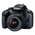Câmera Fotográfica Digital Canon EOS Rebel T100 DSLR com Lente EF-S 18-55mm Preta