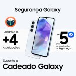 Smartphone Samsung Galaxy A55 5G 8GB 128GB 6.6 Azul Claro Câmera Tripla 50MP