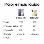 Smartphone Samsung Galaxy S24 5G 128GB 6.2 Cinza Câmera Tripla Traseira